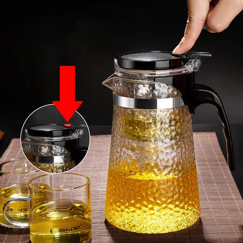 Afralia™ Pyrex Tea Set: High Quality Kung Fu Tea Pot & Infuser Filter Pot