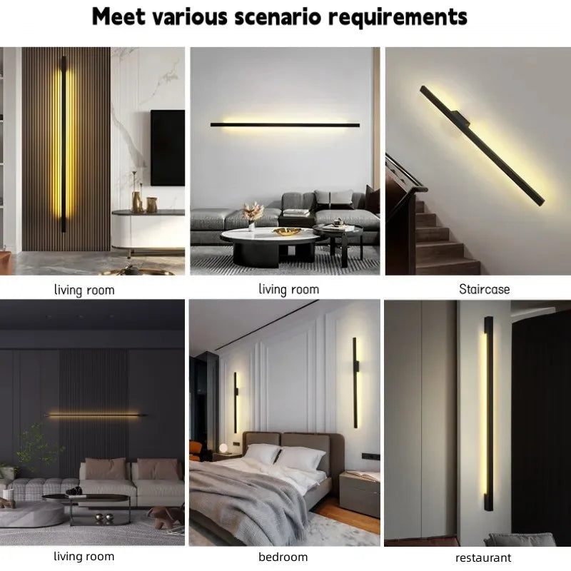 Afralia™ LED Long Wall Lamp for Modern Living Room, Dining, Corridor, Bedroom - Simple Decor