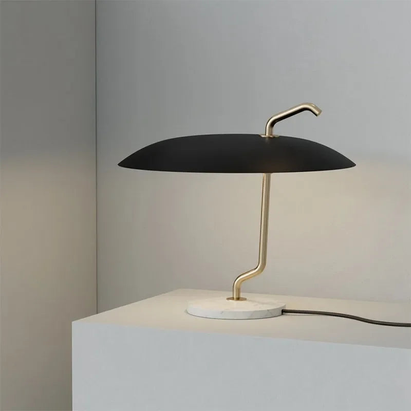 Afralia™ Nordic Black Marble Table Lamp - Modern Living Room Nightstand Lighting