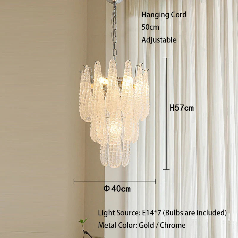 Afralia™ Round White Glass Pendant Light: Modern Waterfall Ceiling Fixture for Living Room