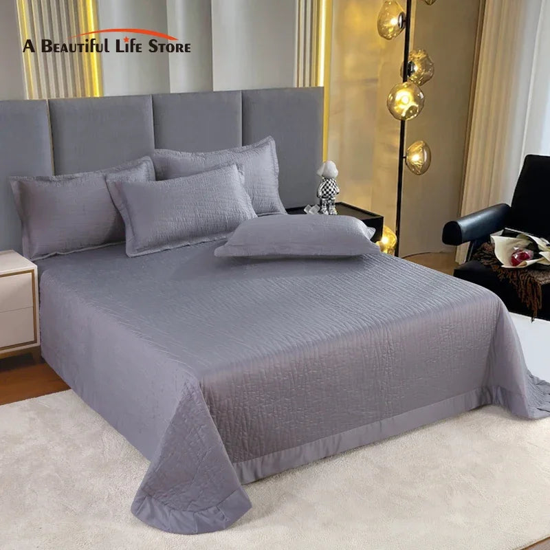 Afralia™ Egyptian Cotton Quilt Set: Luxury European Style Bedding Set