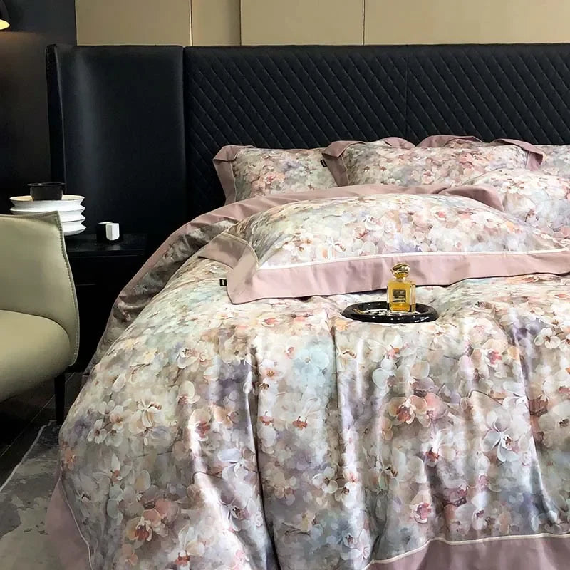 Afralia™ Sanded Cotton Bedding Set - Queen/King/Double Size - Printed Design