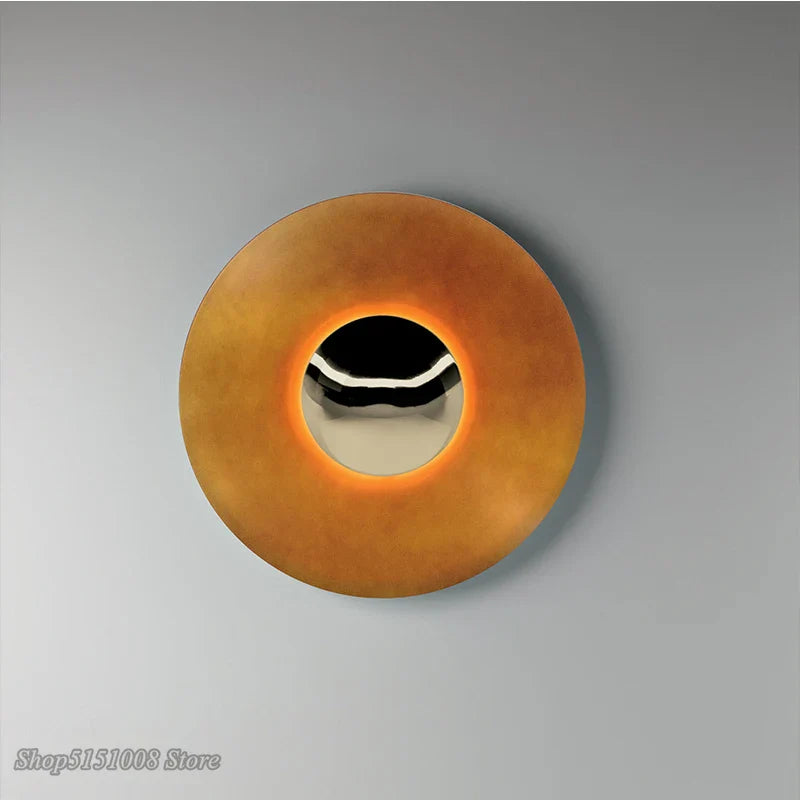 Afralia™ UFO Round Wall Sconce Light for Bedroom Restaurant Porch Decoration