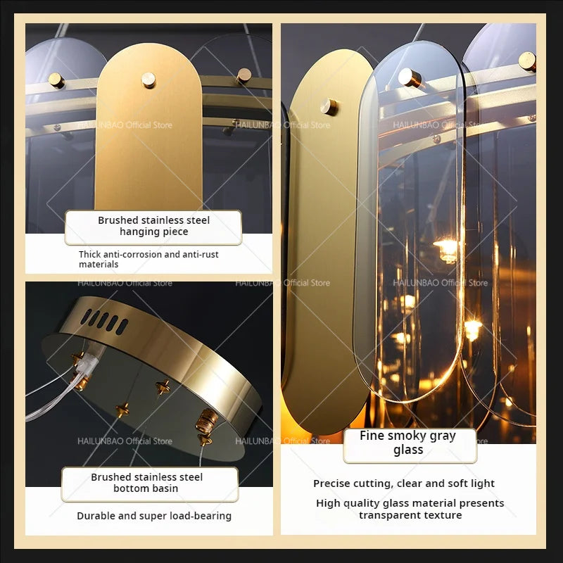 Afralia™ Postmodern Chandelier: LED Living Room Diningroom Bedroom Clothing Store Light