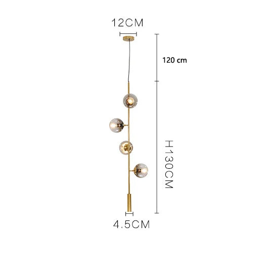 Afralia™ Glass Pendant Chandelier for Kitchen Dining Living Room
