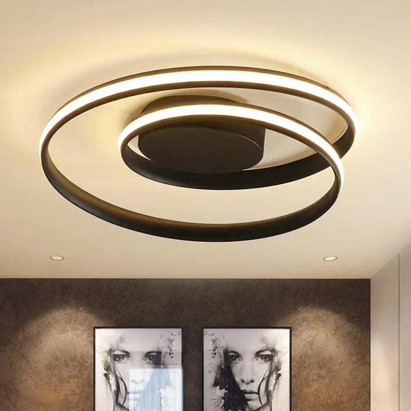 Afralia™ Modern LED Ceiling Light - Simple Round Ring Design for Living Room and Bedroom Decoration Lighting