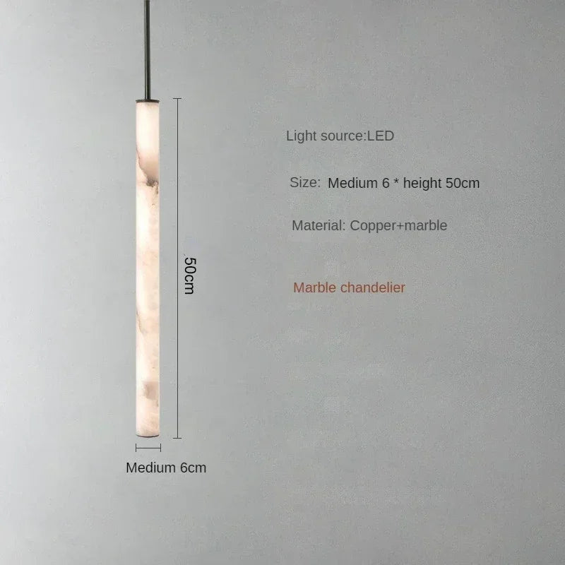 Afralia™ Modern Marble Pendant Light Double Height for Minimalist Living Room Bedroom
