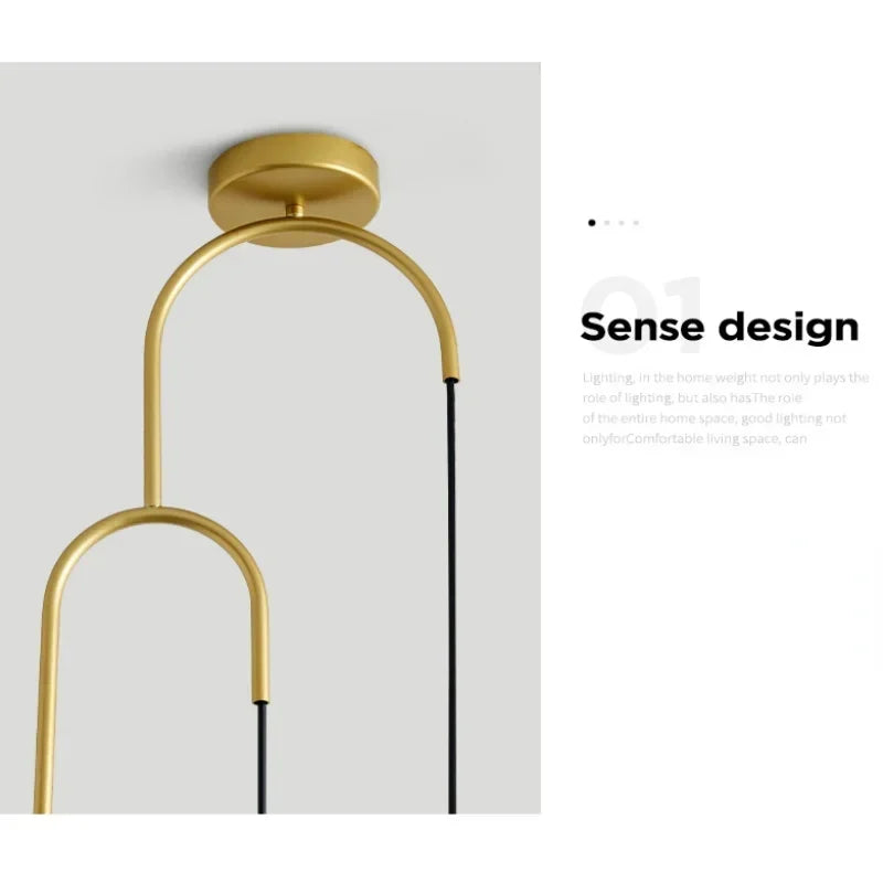 Afralia™ LED E14 Pendant Lights: Modern Black Gold Chandelier for Dining Living Room & Bedroom