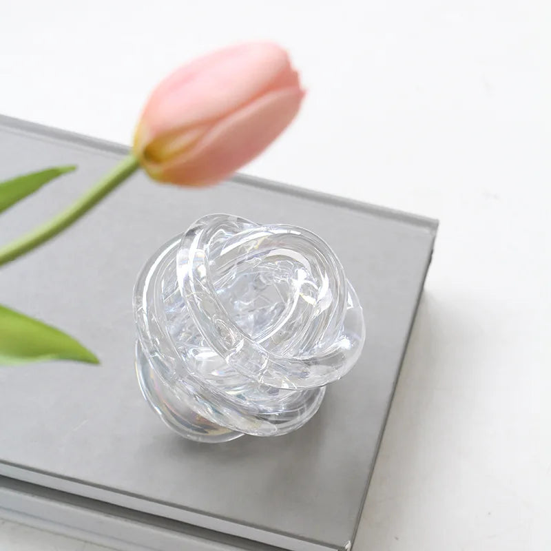 Afralia™ Glass Coil Wound Ball Ornament: Hand-made, Geometric, Transparent, Home Decoration