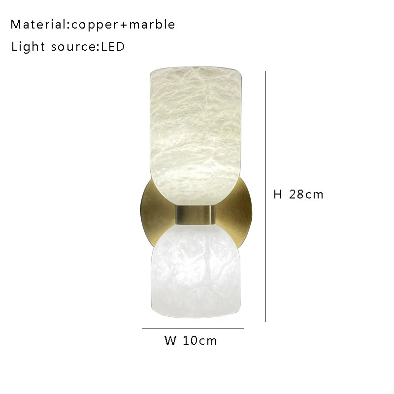 Afralia™ Marble Semicircle Wall Lamp Luxury Sconce Italian Design