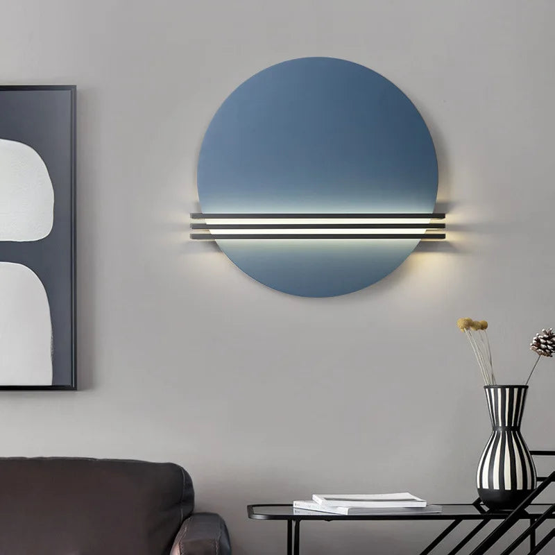 Afralia™ Circular Wall Lamp: Nordic Designer LED Light for Bedroom and Living Room