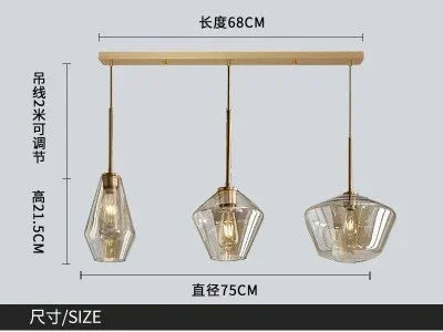 Afralia™ Glass Chandelier: Amber Pendant Lights for Dining, Living Room, Bedroom, Hotel, Cafe