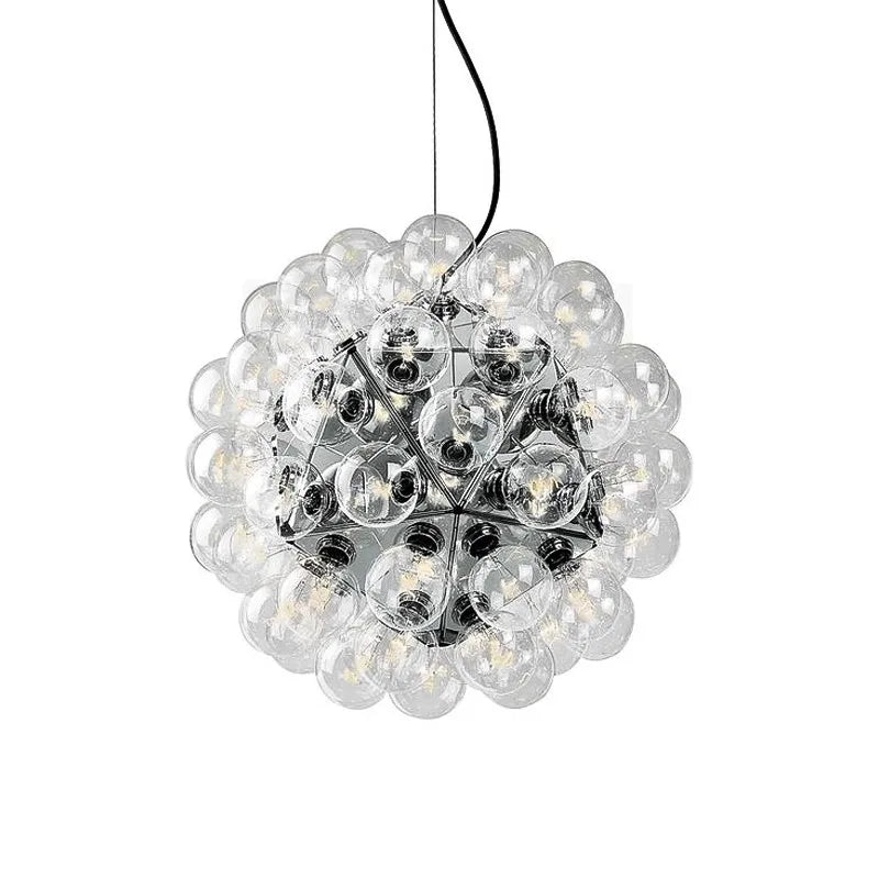 Afralia™ Glass Dandelion LED Chandelier in Black Gold For Modern Spaces