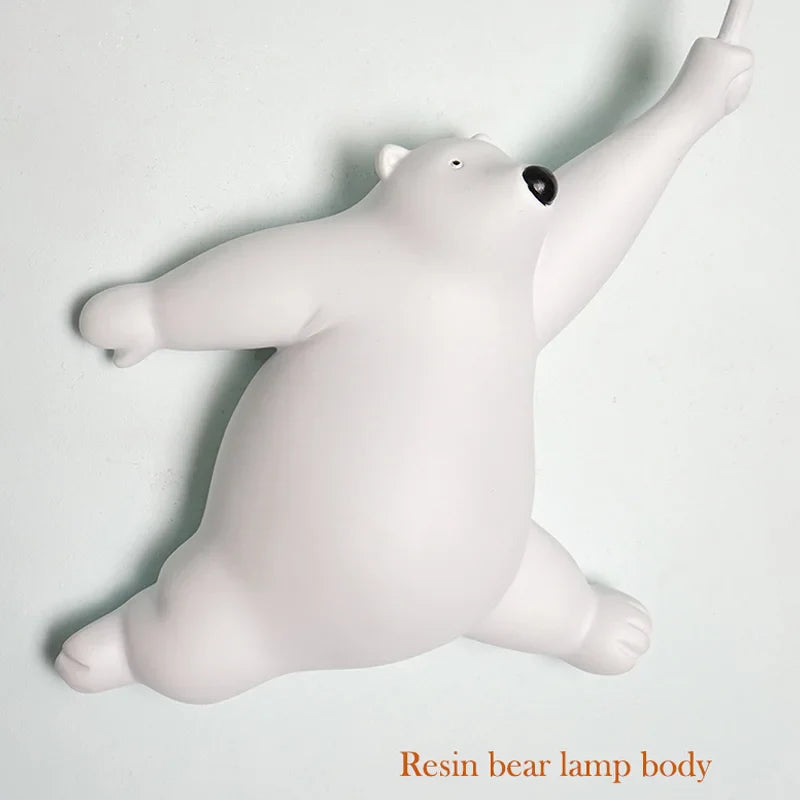 Afralia™ Nordic Bear Moon Lamp - Minimalist Kids Room Decor