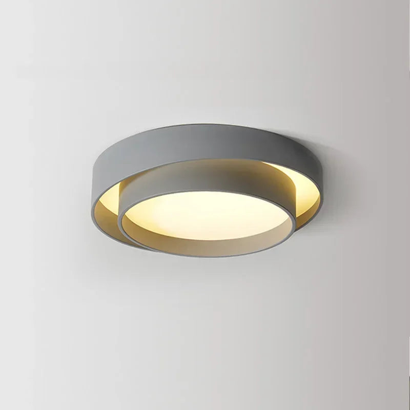Afralia™ Modern Circle Chandelier Ceiling Lights with Remote Control