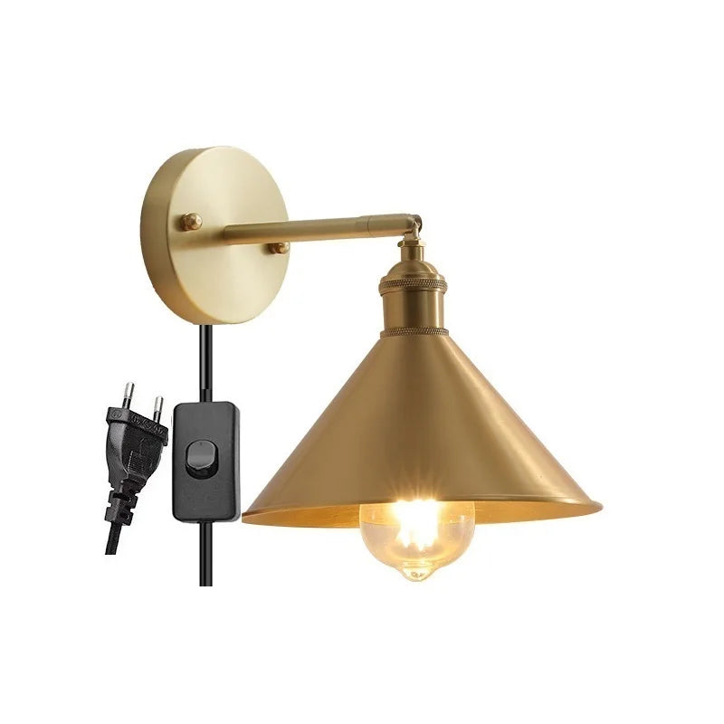 Afralia™ Nordic Copper LED Wall Sconce for Home Decor and Indoor Lighting