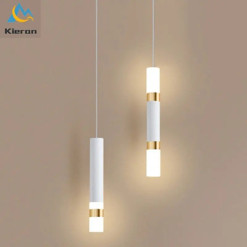 Afralia™ Modern Minimalist LED Cylinder Chandelier for Restaurant, Bar, Living Room, Bedroom