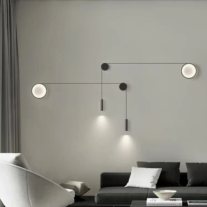 Afralia™ Nordic Circle LED Wall Light Modern Decor Sconce for Home Stair Aisle Lighting