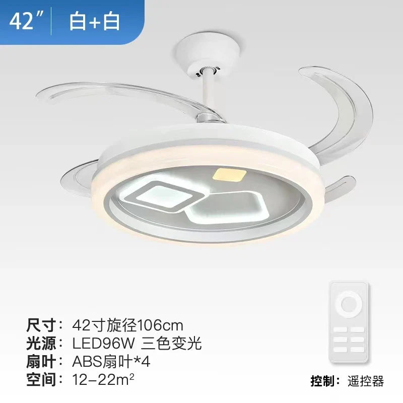 Afralia™ Smart Ceiling Fan Light with Remote Control | Slient Design & LED | Dining Room Ready