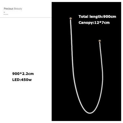 Afralia™ Silicone LED Pendant Light for Villa Staircase Living Rooms