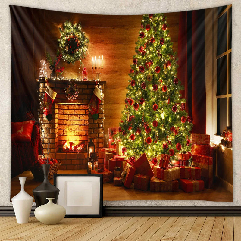 Afralia™ Christmas Tree Tapestry Wall Hanging for Festive Home Decor