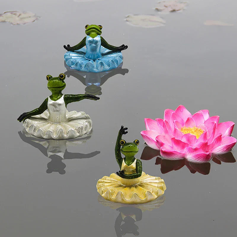 Afralia™ Garden Water Floating Animal Statue Crafts for Outdoor Decor and Pond Decoration