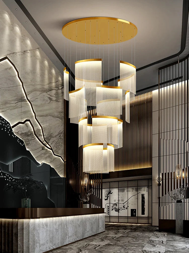 Afralia™ Acrylic LED Chandelier: Modern Light Luxury Dimmable Pendant for Living Room-Elegant Lighting Fixtures