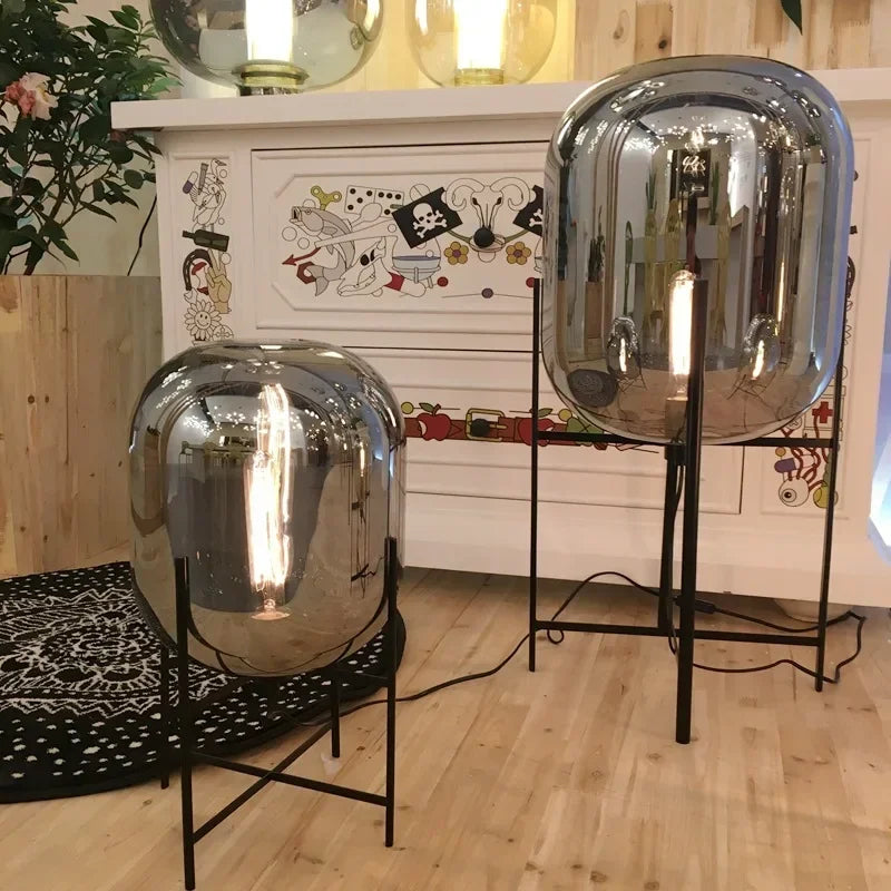 Afralia™ Glass Ball LED Floor Lamp - Postmodern Scandinavian Design