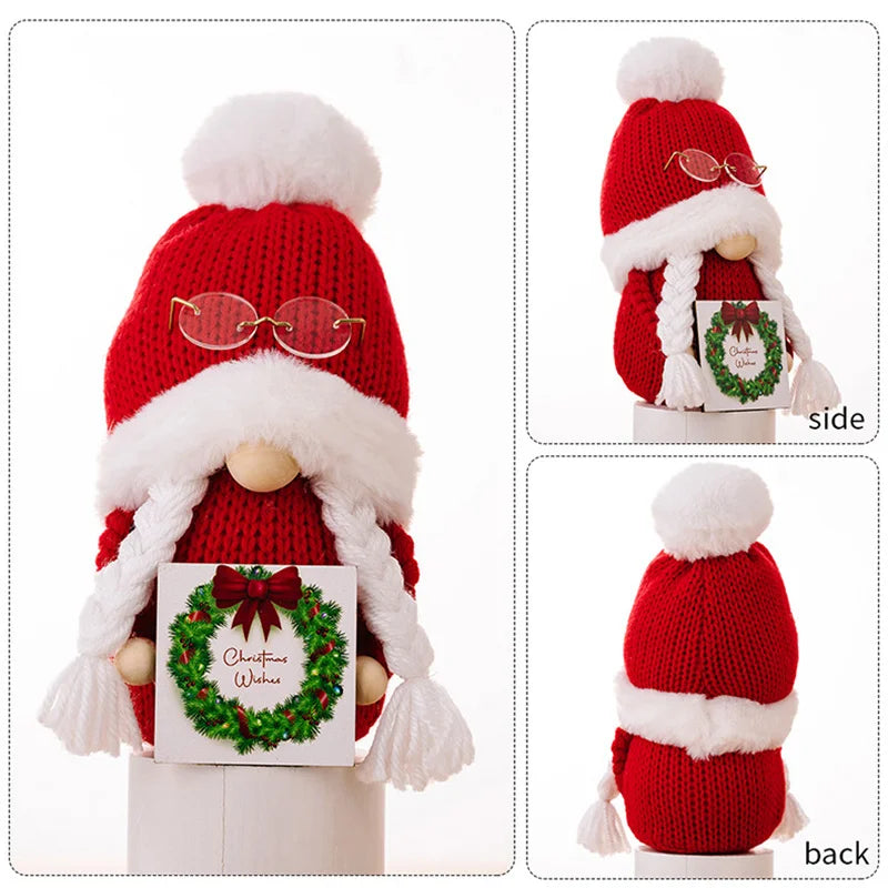 Afralia™ Christmas Gnome Doll: Knitted Hat Dwarf Faceless Ornament for Xmas Home Decor