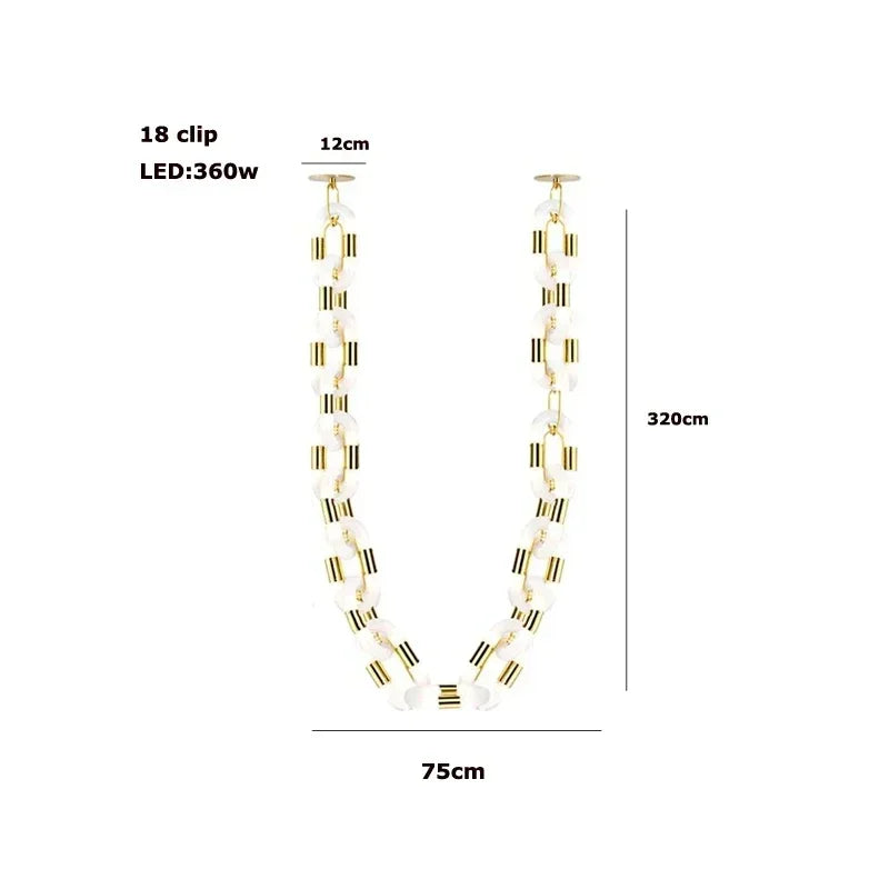 Afralia™ Crystal Gold Chain Chandelier Ceiling Lamp for Home Décor