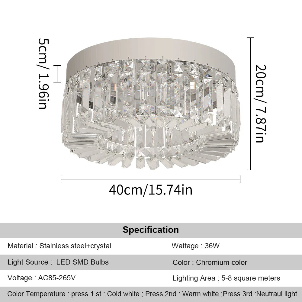 Afralia™ Crystal Ceiling Chandelier: Modern LED Round Pendant Lamp for Luxury Home Decor