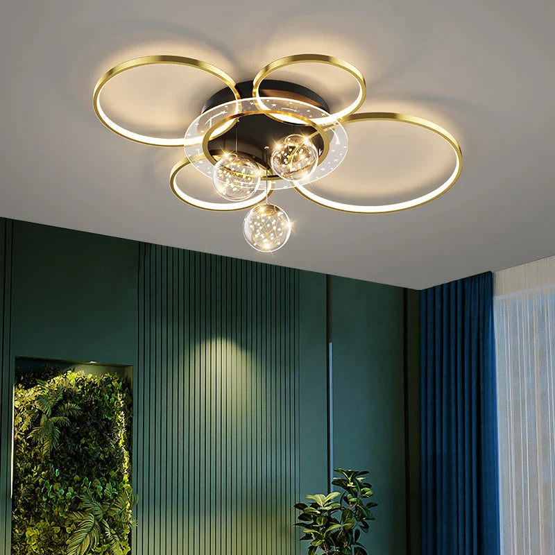 Afralia™ Rings Circle Ceiling Light for Living Dining Bedroom Decor