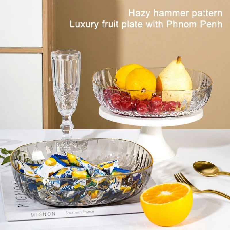 Afralia™ Crystal Fruit Plate: Multipurpose Snack & Candy Storage Tray