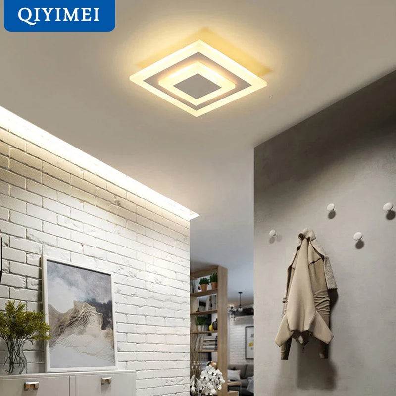 Afralia™ LED Ceiling Light: Modern Round Square Lighting Fixture for Home Decor