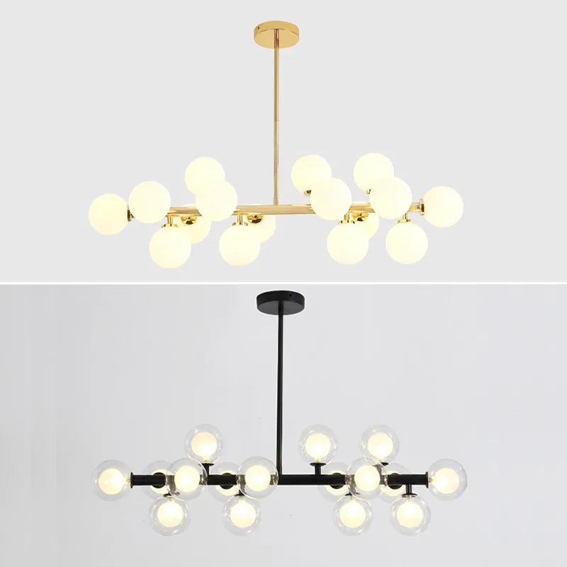 Afralia™ Gold LED Chandelier, Modern Pendant Light for Living Room, Kitchen, Bedroom, Dining Room