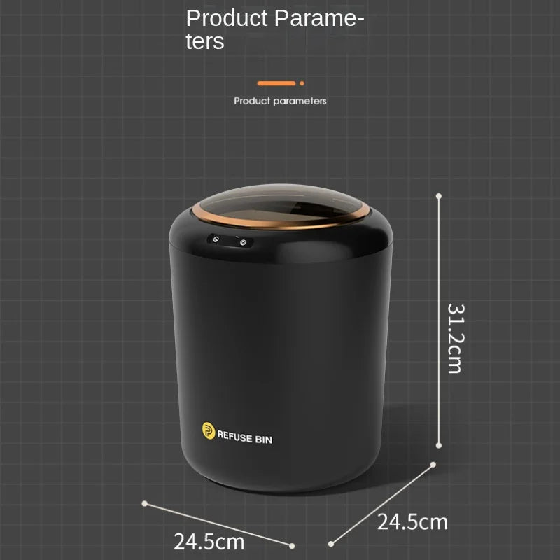 Afralia™ Smart Induction Trash Can Electric Dustbin for Kitchen & Bathroom Garbage