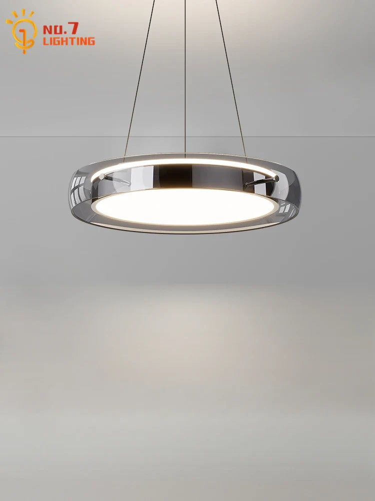 Afralia™ Minimalist Glass Pendant Light LED for Bedroom Living Room Cafe