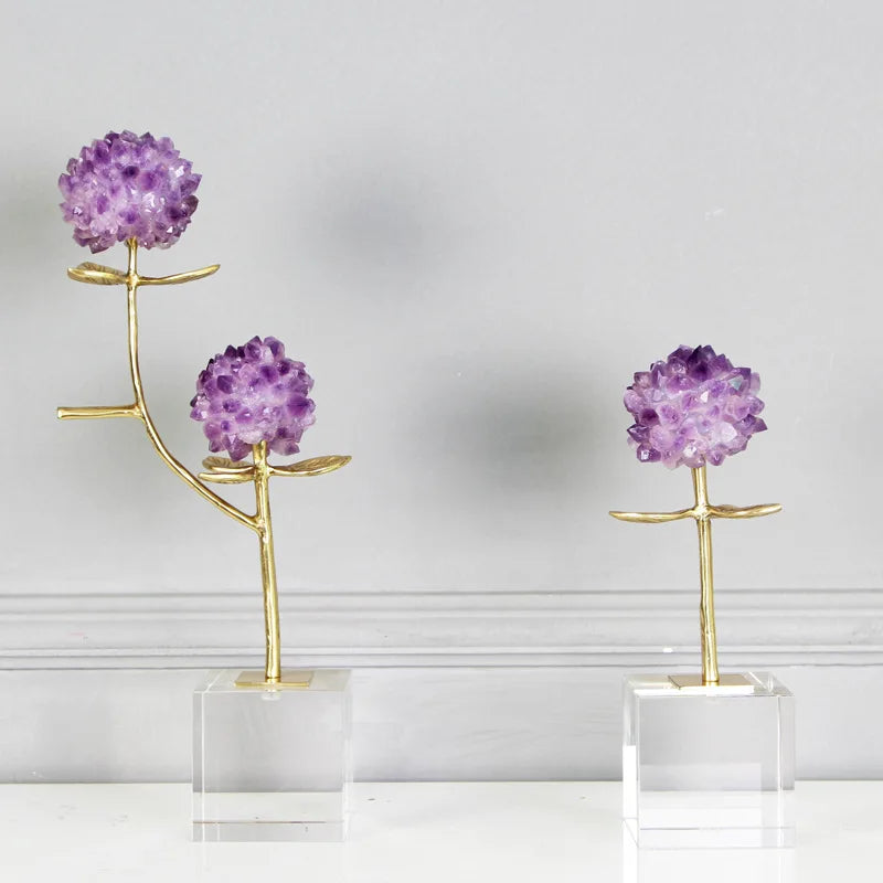 Afralia™ Crystal Flower Branch Desk Ornament