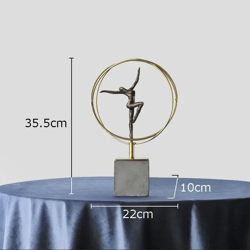 Afralia™ Gymnast Figures Statue Resin Sculpture Room Decor Abstract Athlete Aesthetics