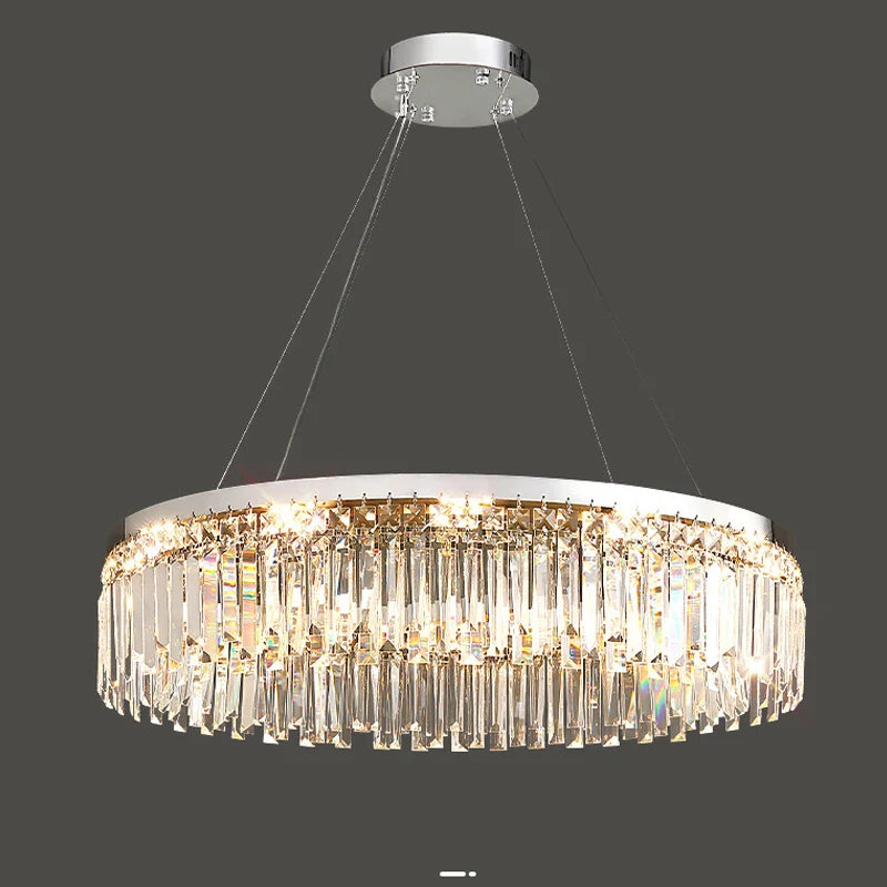 Afralia™ Round Crystal Ceiling Chandelier: Modern, Simple, and Elegant Lighting Fixtures for Luxury Living Rooms