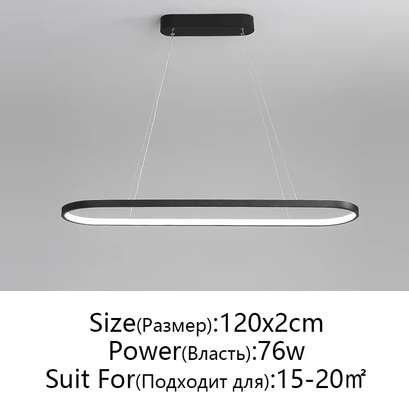 Afralia™ Modern LED Pendant Lamp for Living Room, Restaurant, Bedroom Decor - Remote Control