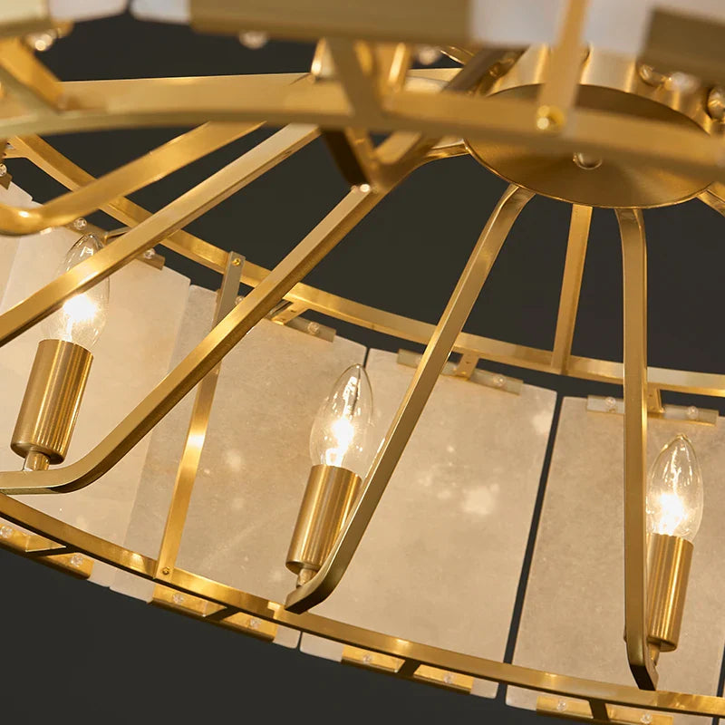 Afralia™ Marble Copper Chandelier: Elegant Modern Luxury Lighting for Living Room, Bedroom & Dining