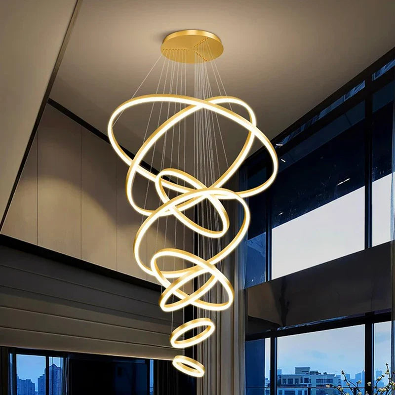 Afralia™ Nordic Chandelier Light for Stairs, Living Room, Bedroom, Dining Room - Indoor Home Lighting