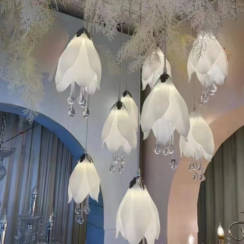 Afralia™ LED Ceiling Chandelier for Wedding, Christmas, Party Decor & Stage Lighting