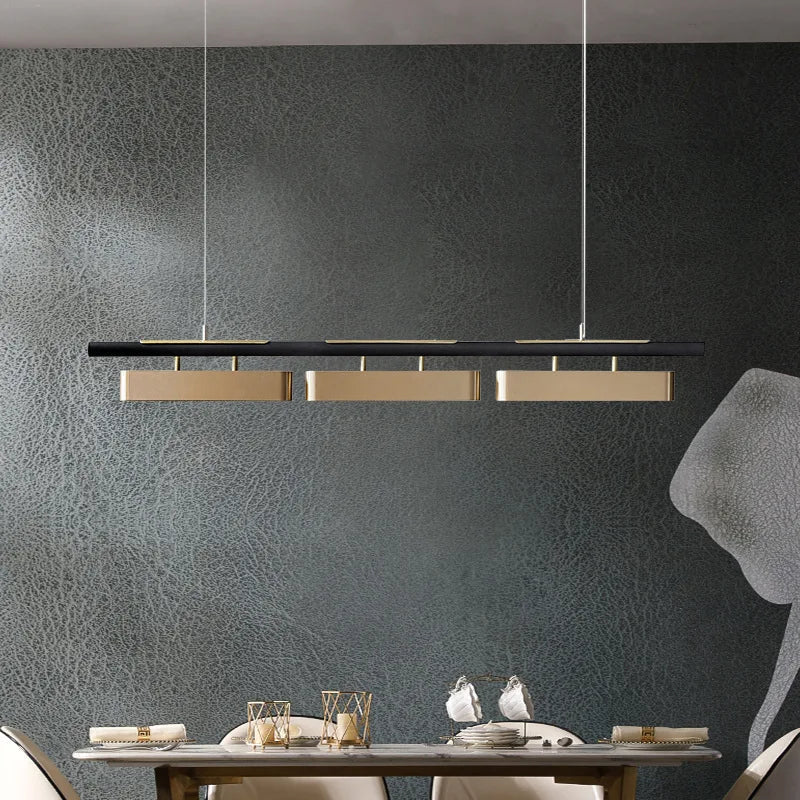 Afralia™ LED Strip Pendant Lights for Modern Minimalist Home Decor