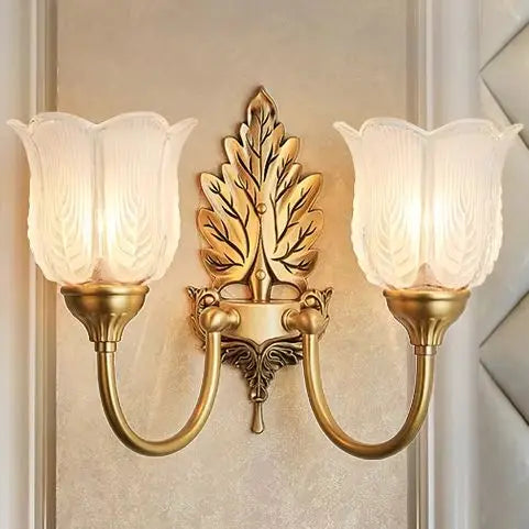 Afralia™ Brass Wall Lamp | Retro LED for Living Room Bedroom Study Hotel Hallway