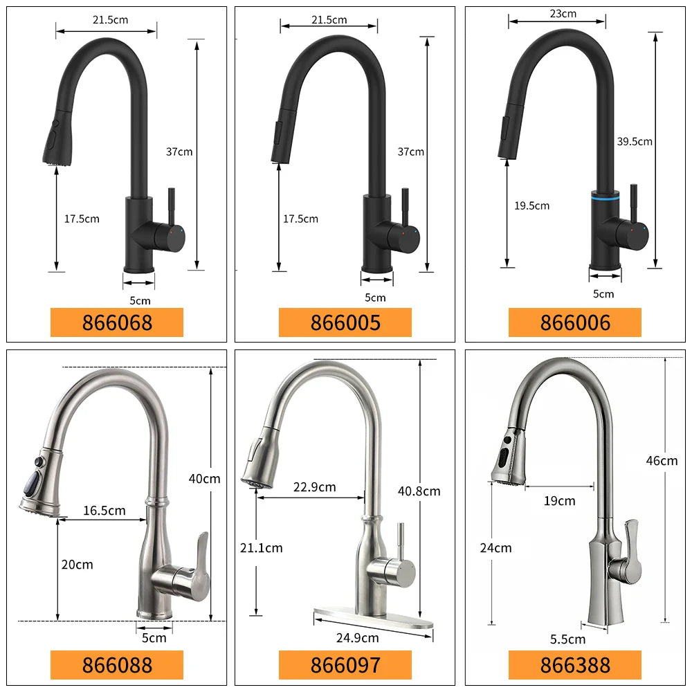 Afralia™ Brushed Nickel Pull Out Kitchen Faucet with Stream Sprayer Head