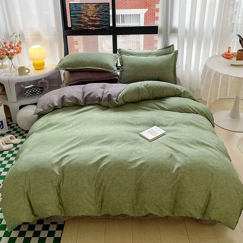 Afralia™ Nordic Style Letter Print Bedding Set, Single/Double/Queen/King Size, Soft & Non-Pilling Comforter Kit.