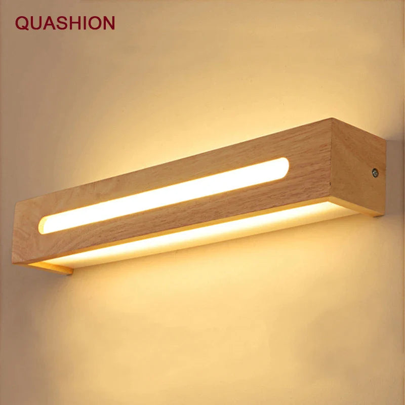 Afralia™ Wooden Wall Lamp Bedside Modern Nordic Led Light for Bedroom and Living Room