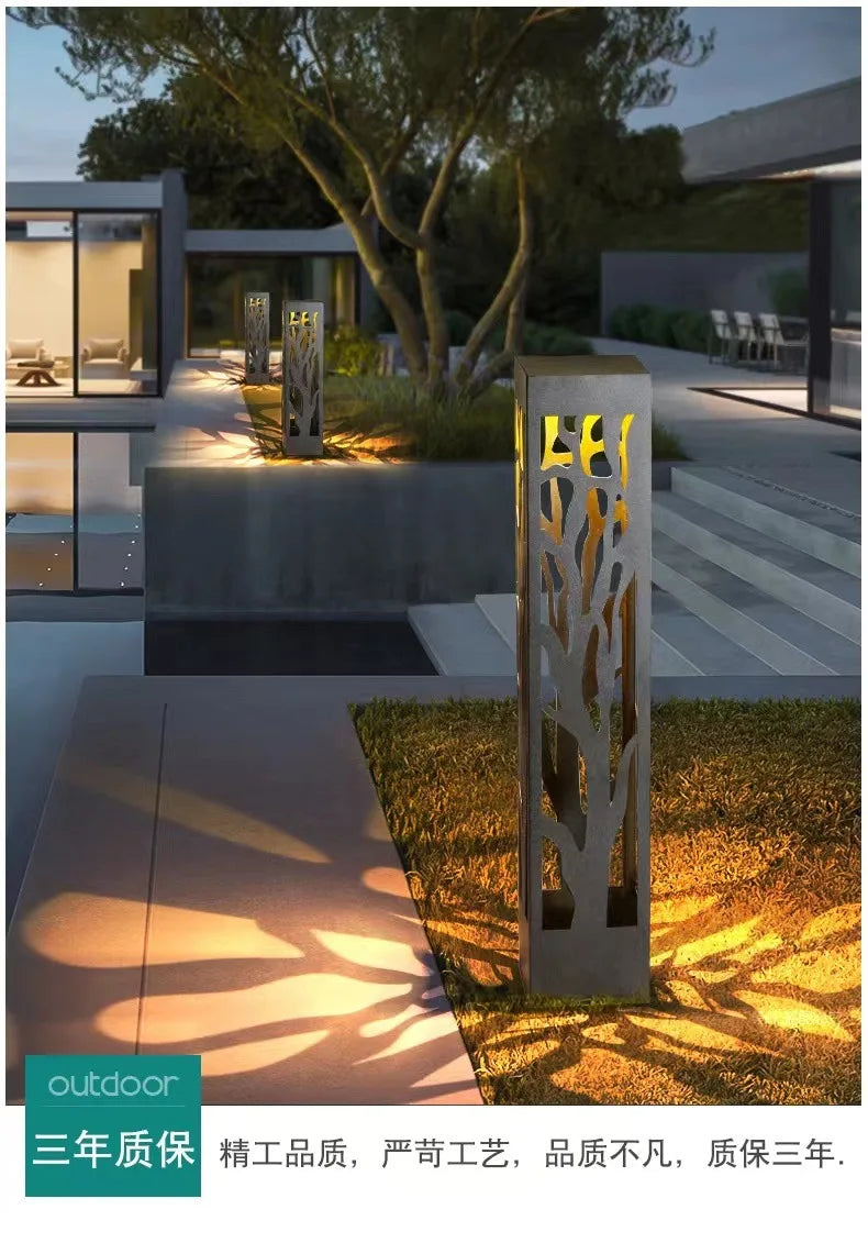 Afralia™ Outdoor Garden Lawn Square Floor Lamp - Illuminate Your Space with Style and Elegance